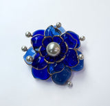 Camelia brooch with pearls