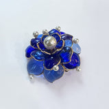 Camelia brooch with pearls
