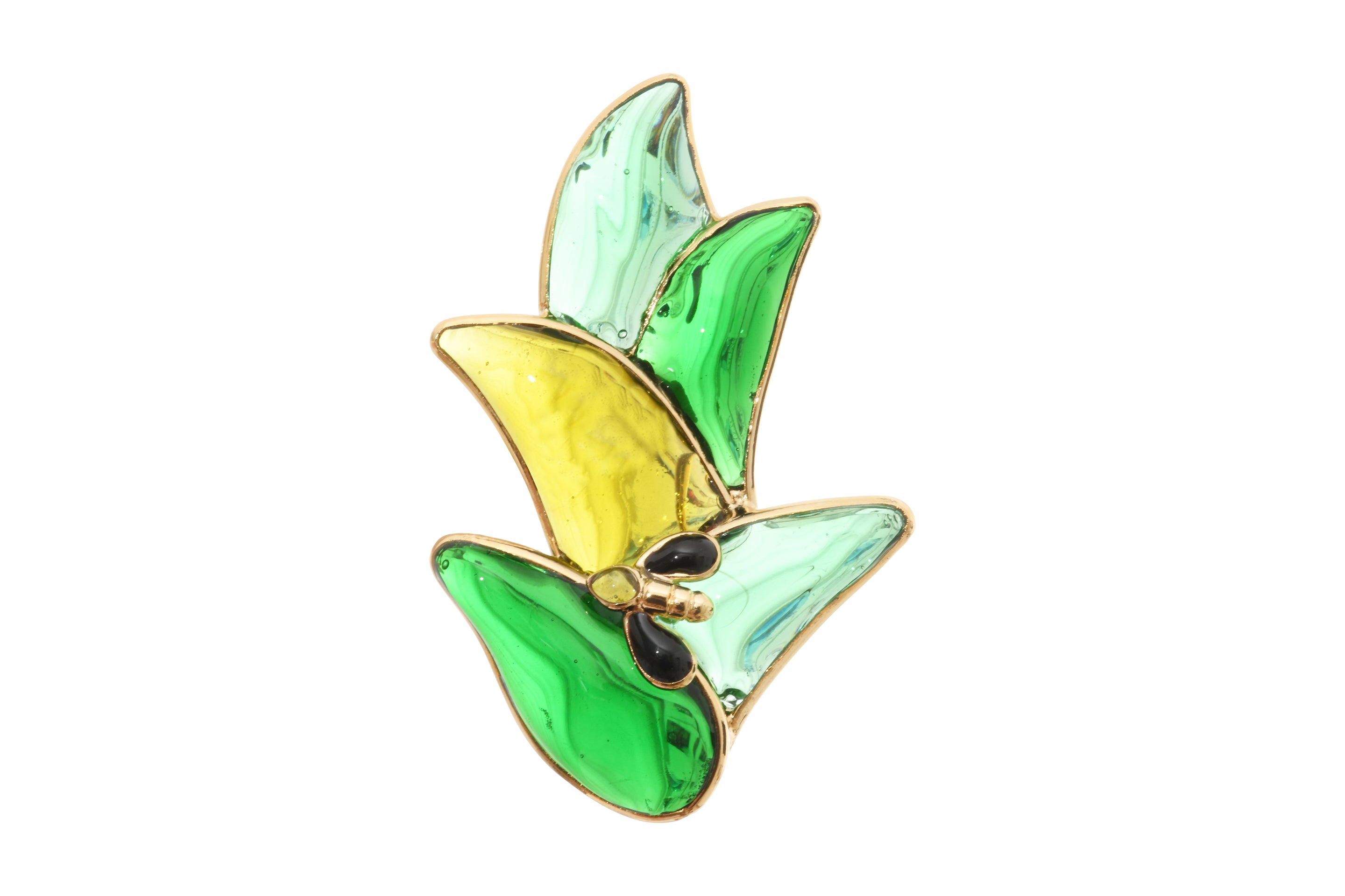 Honey Bee Leaf Brooch