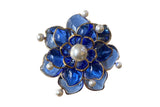 Camelia brooch with pearls