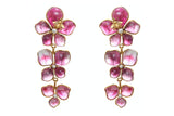 Statement Tropical Shape with Bees Clip Earrings