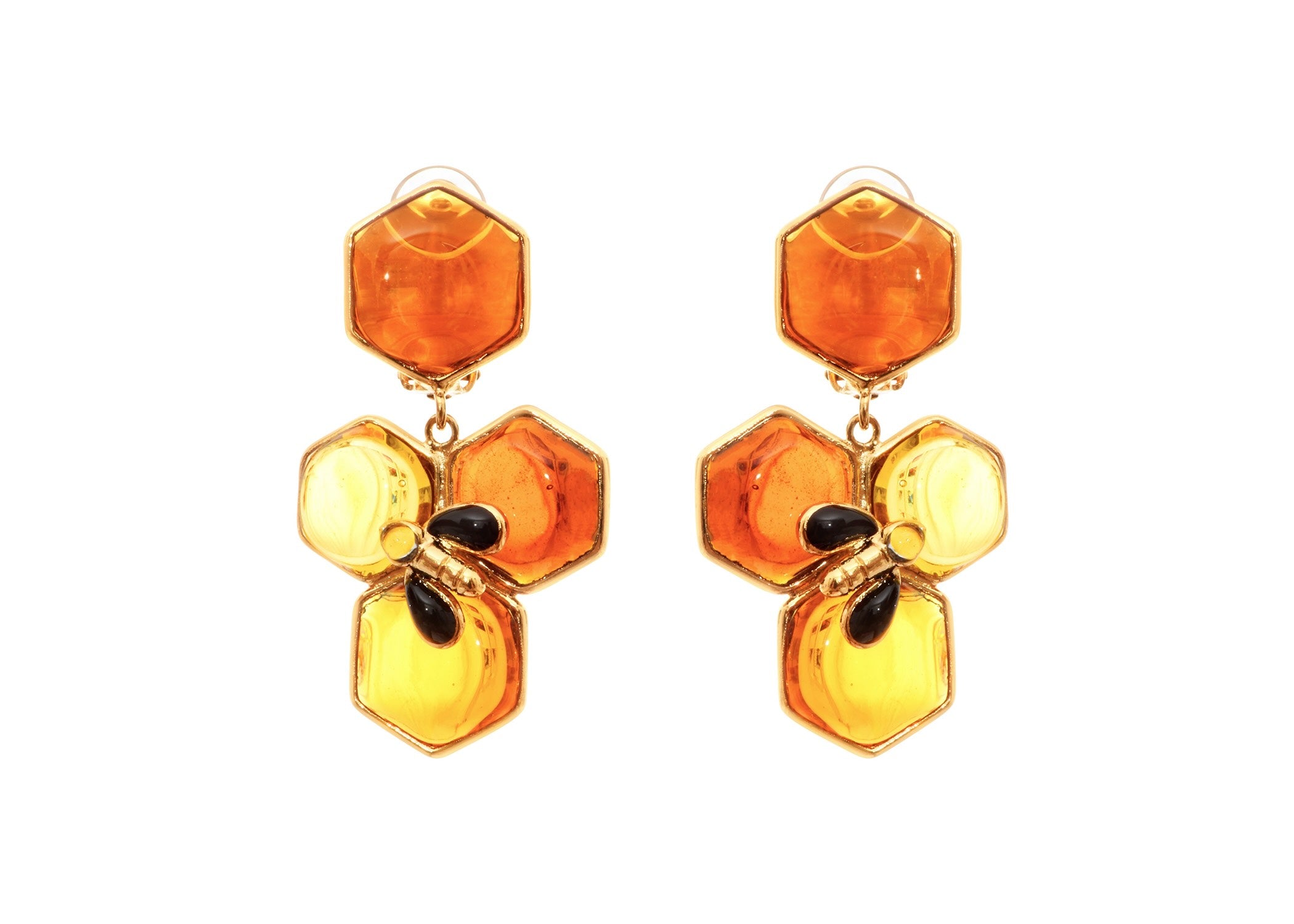 Honey Bee Statement Drop Earrings