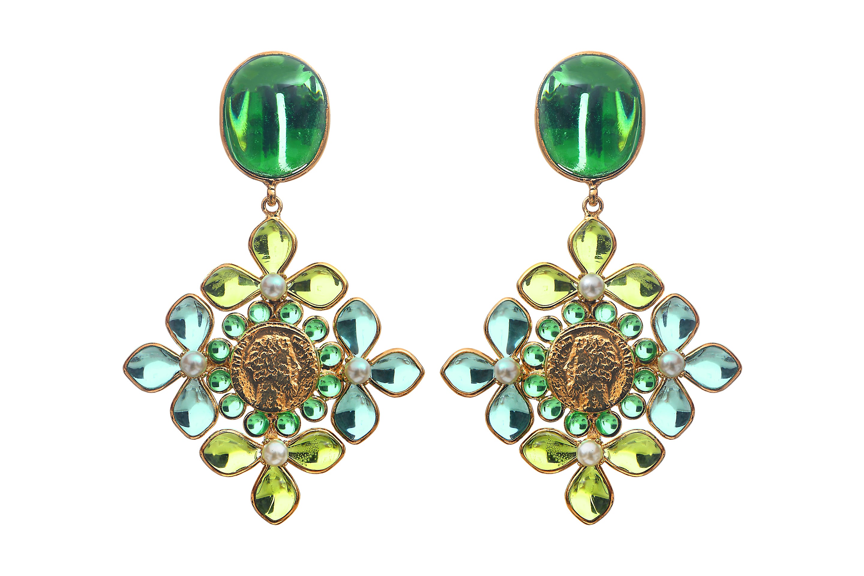 Summer in Greece Statement Earrings