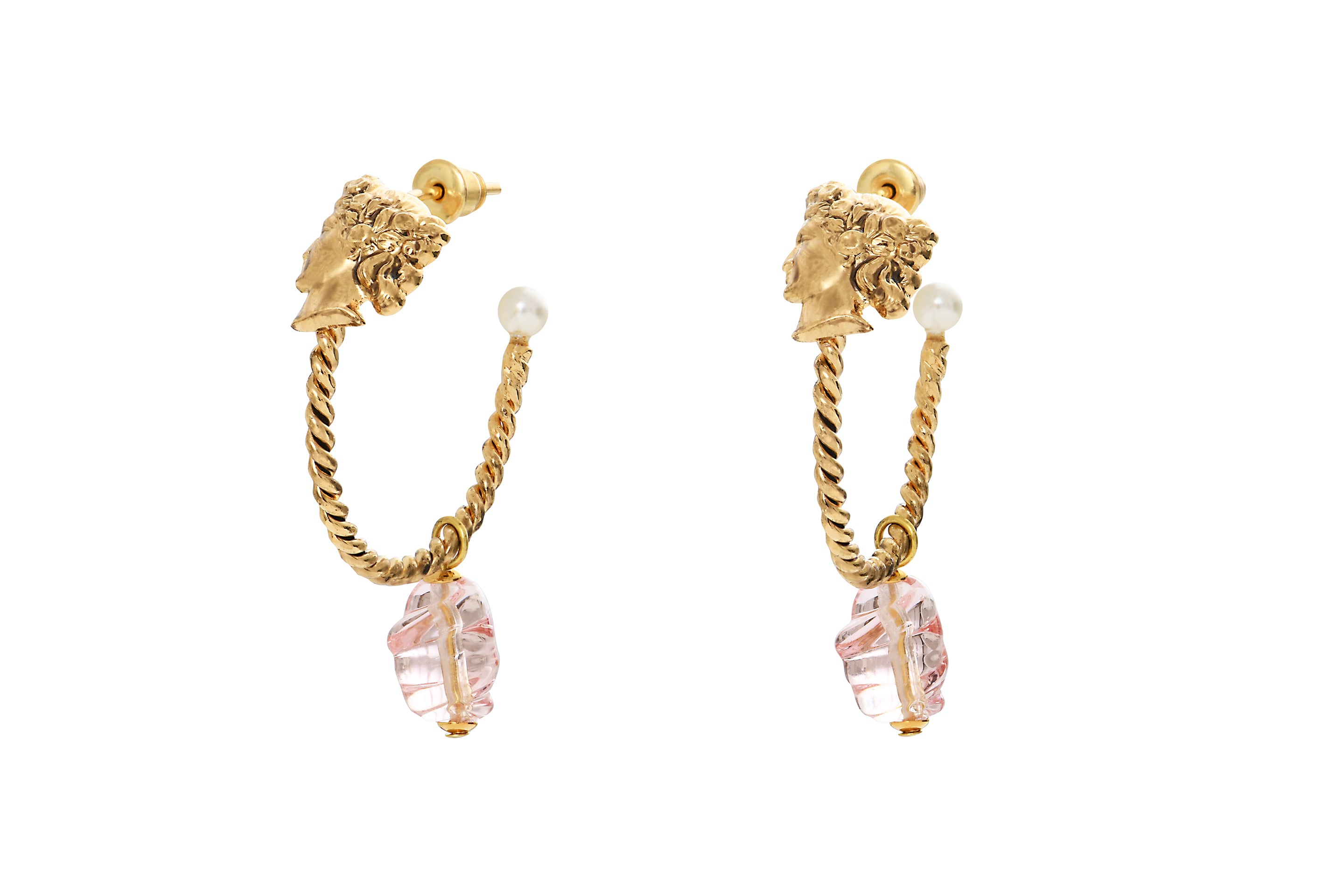 Back to Rome Cameo Pierced Earrings