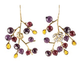 Red Currant Pierced Drop Earrings