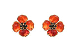 Poppy Flower Big Earrings