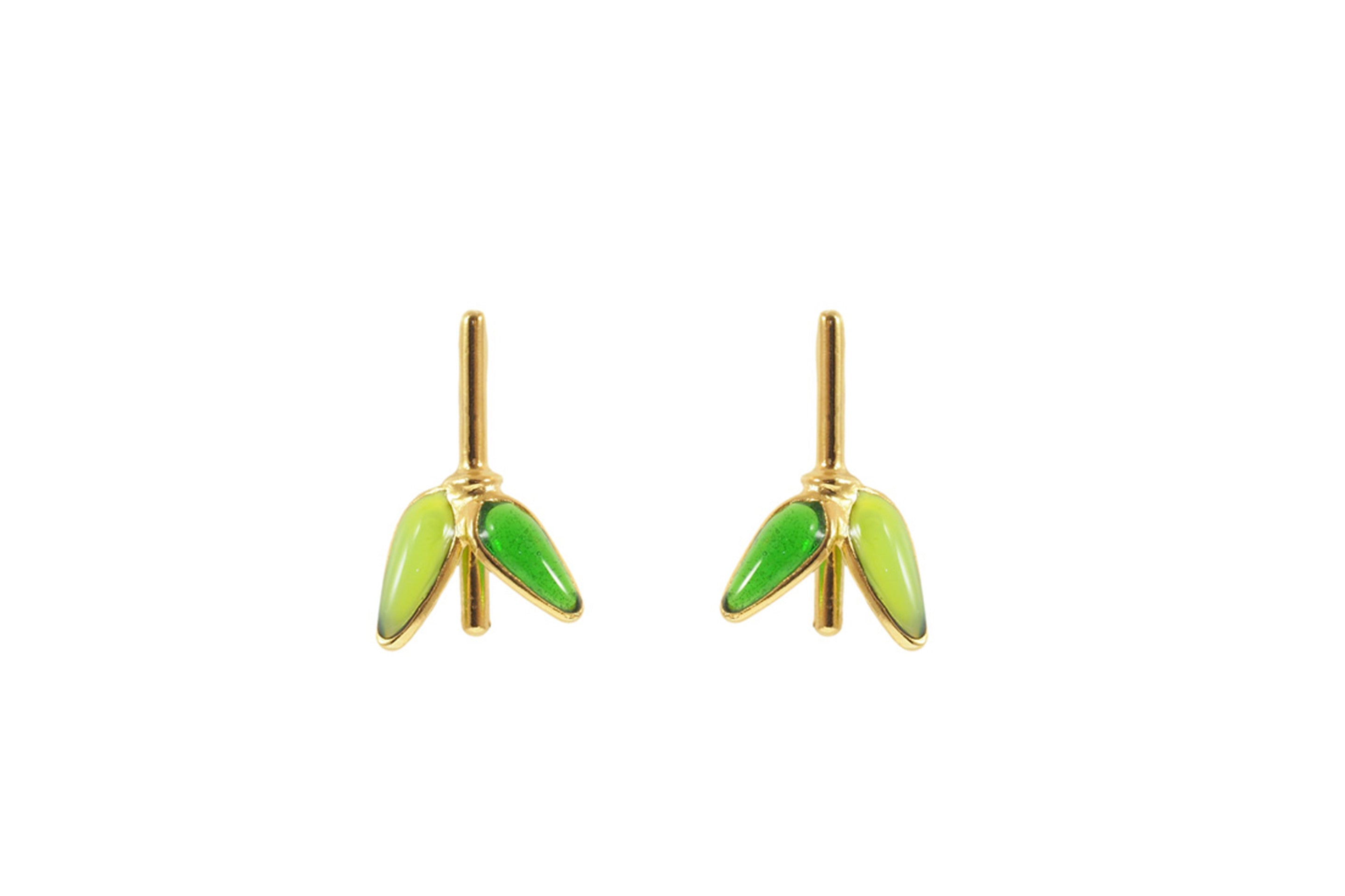 Bamboo Short Earrings