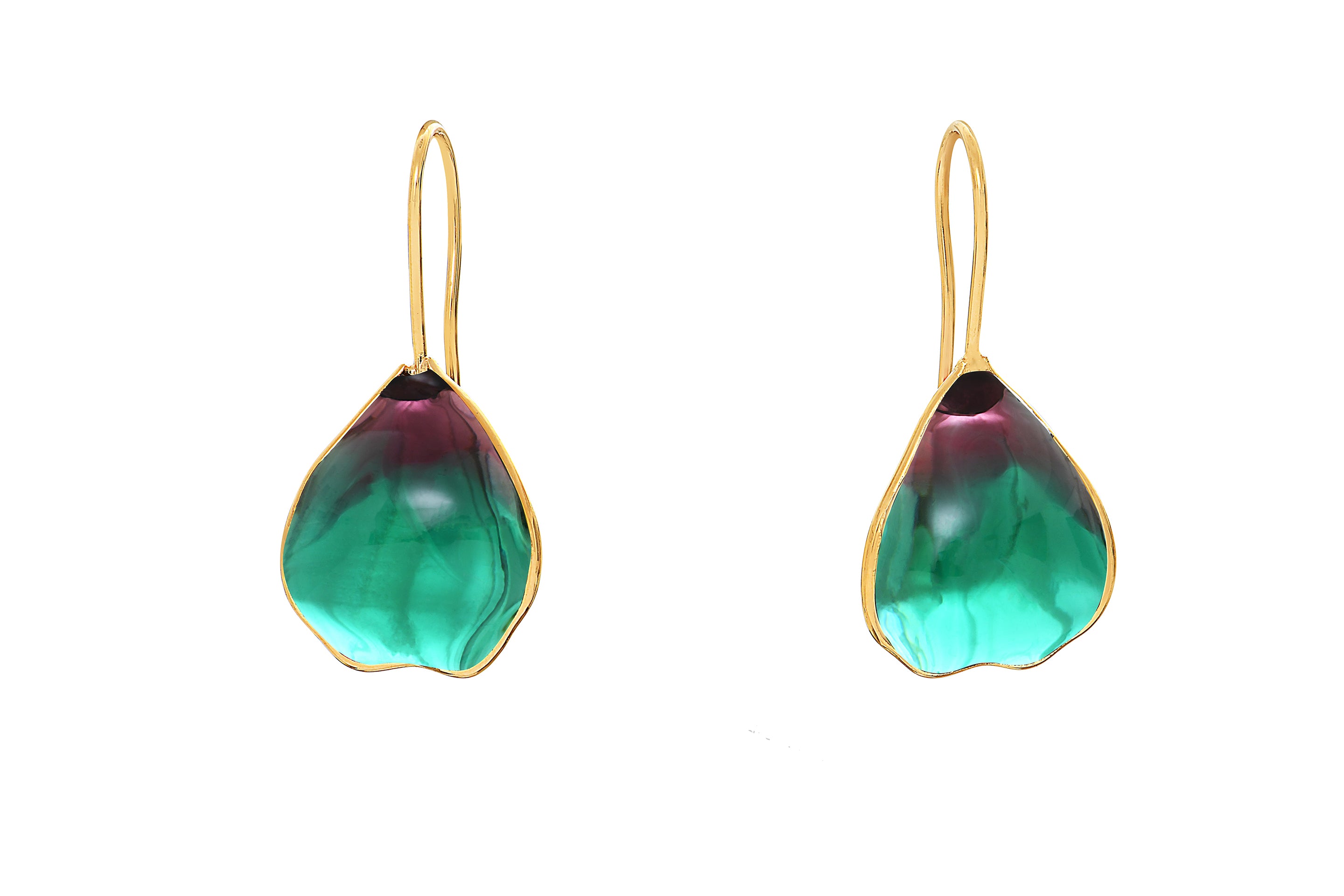 Pop Glamour Pierced Petal Shape Earrings