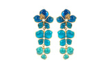 Statement Tropical Shape with Bees Clip Earrings