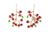 Red Currant Pierced Drop Earrings