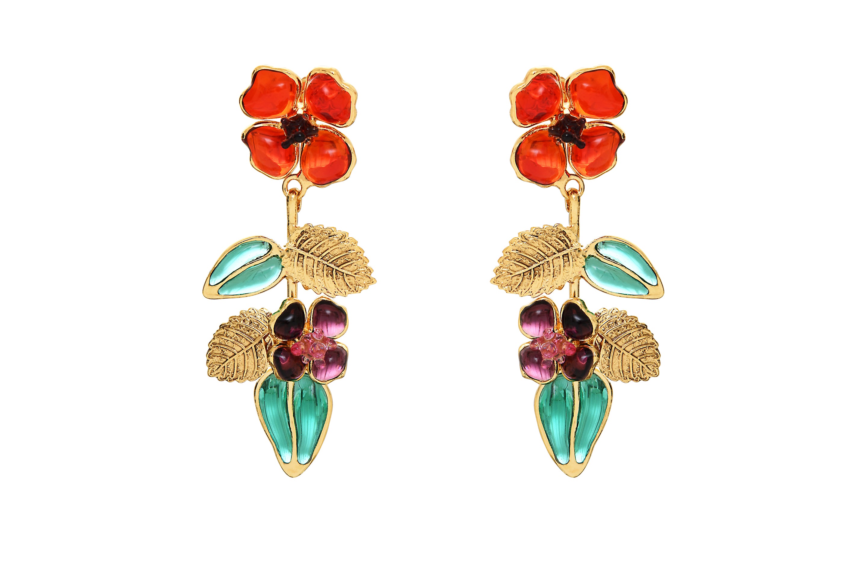 Pop Glamour Pierced Drop Earrings