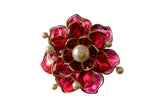 Camelia brooch with pearls