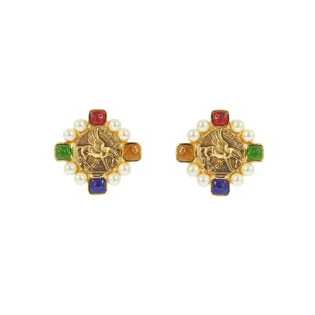 Byzantine Signet Earrings