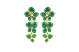 Statement Clover Shape with Bees Clip Earrings